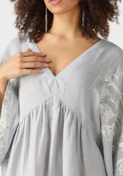 lichtgrijze greek archaic kori maxi jurk 430582