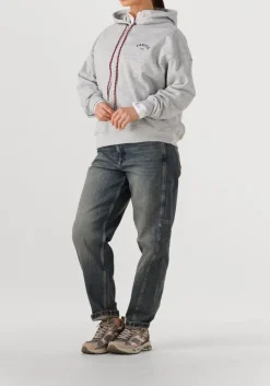 lichtgrijze haute l'amitié sweater mini curve hoodie sweat