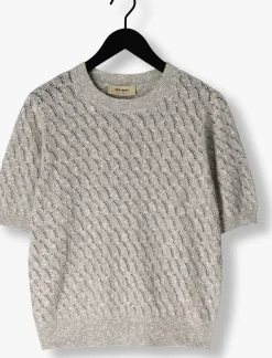 lichtgrijze mos mosh t-shirt mmkarin marisol ss linen knit