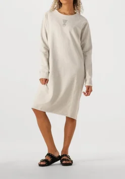 lichtgrijze penn & ink midi jurk dress print