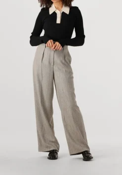 lichtgrijze second female pantalon jun trousers