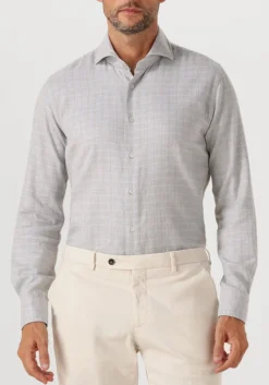 lichtgrijze xacus casual overhemd 91338 721ml