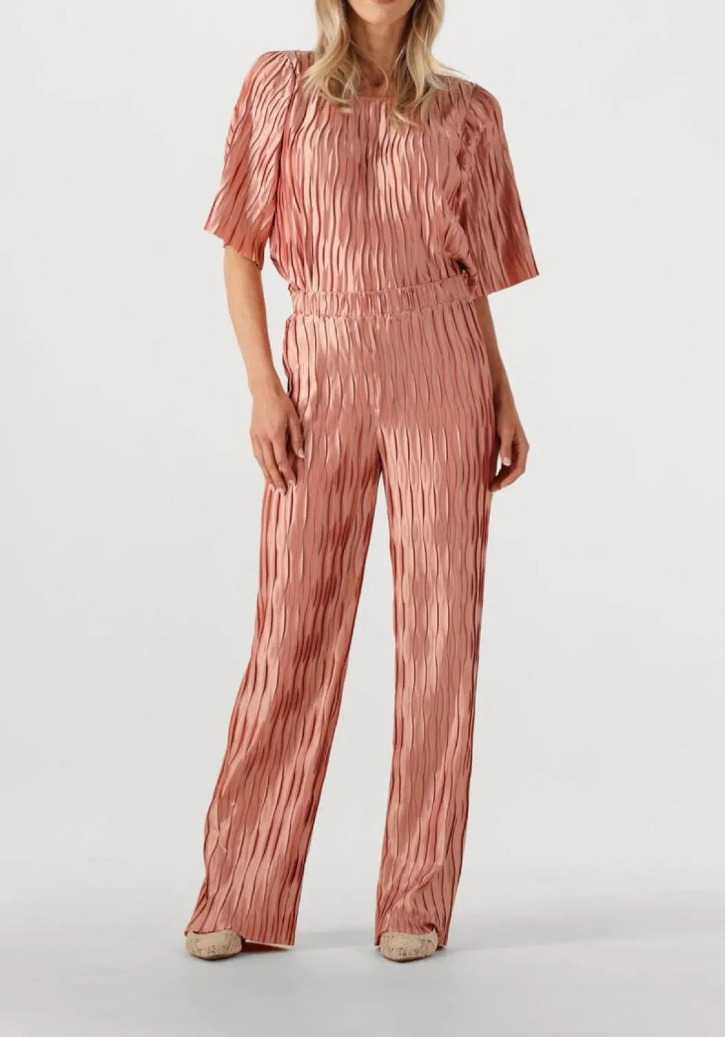 lichtroze dante6 blouses lelia plisse top