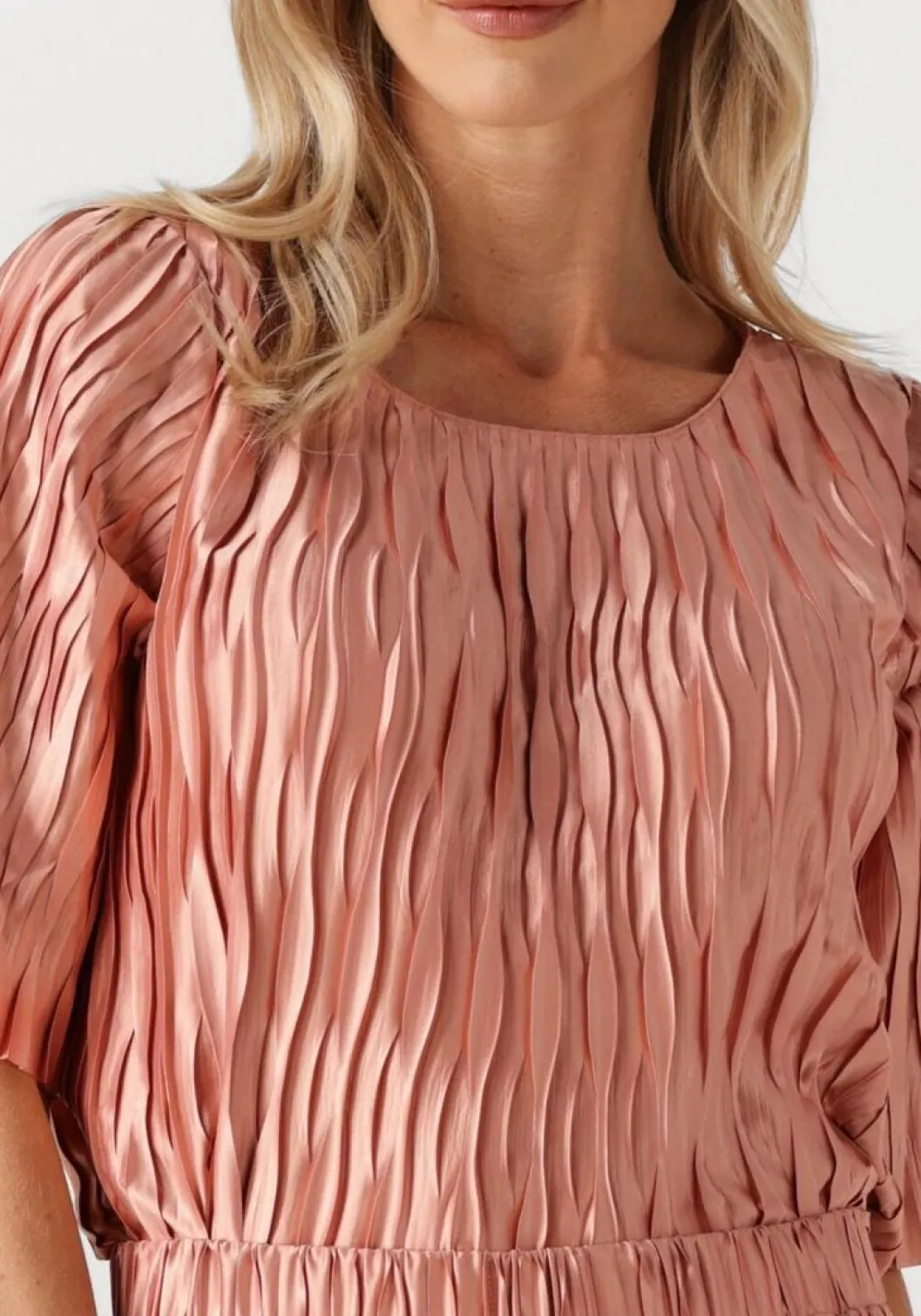 lichtroze dante6 blouses lelia plisse top