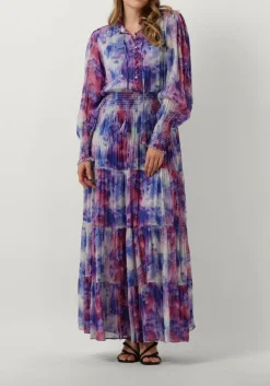 lila janice maxi jurk walter print