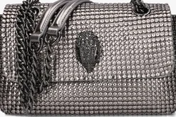 metallic kurt geiger london schoudertas kensington chainmail
