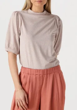 metallic summum top short sleeve top soft lurex jersey