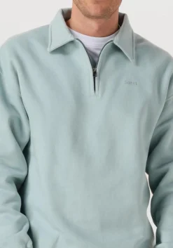 mint forét trui hook half zip