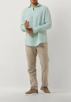 mint profuomo casual overhemd shirt x-cutaway sc linnen