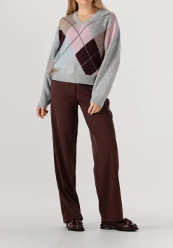 multi co'couture trui maja check v neck