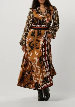 multi summum maxi jurk dress print long mix