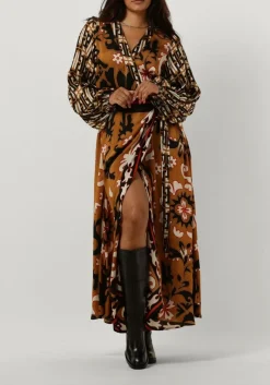 multi summum maxi jurk dress print long mix