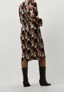 multi summum midi jurk dress abstract peacock