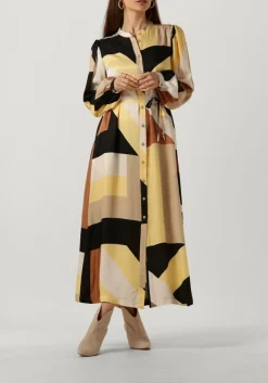 multi summum midi jurk dress graphic lines