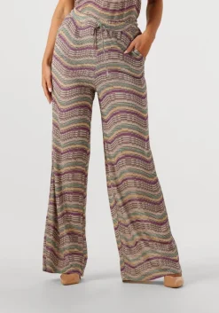 multi summum wijde broek wide leg pant multicolour sparkly wave
