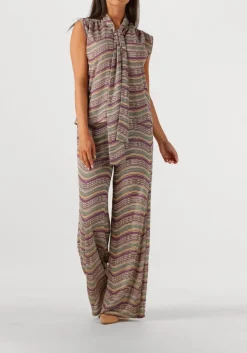 multi summum wijde broek wide leg pant multicolour sparkly wave