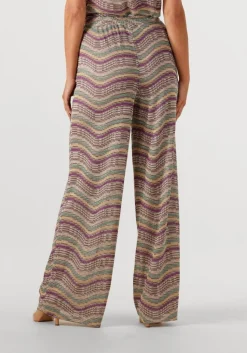 multi summum wijde broek wide leg pant multicolour sparkly wave