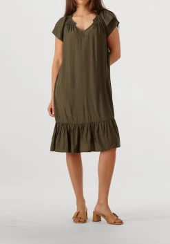 olijf co'couture mini jurk sunrise cropped dress