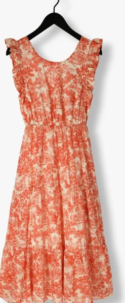 oranje amaya amsterdam midi jurk delia
