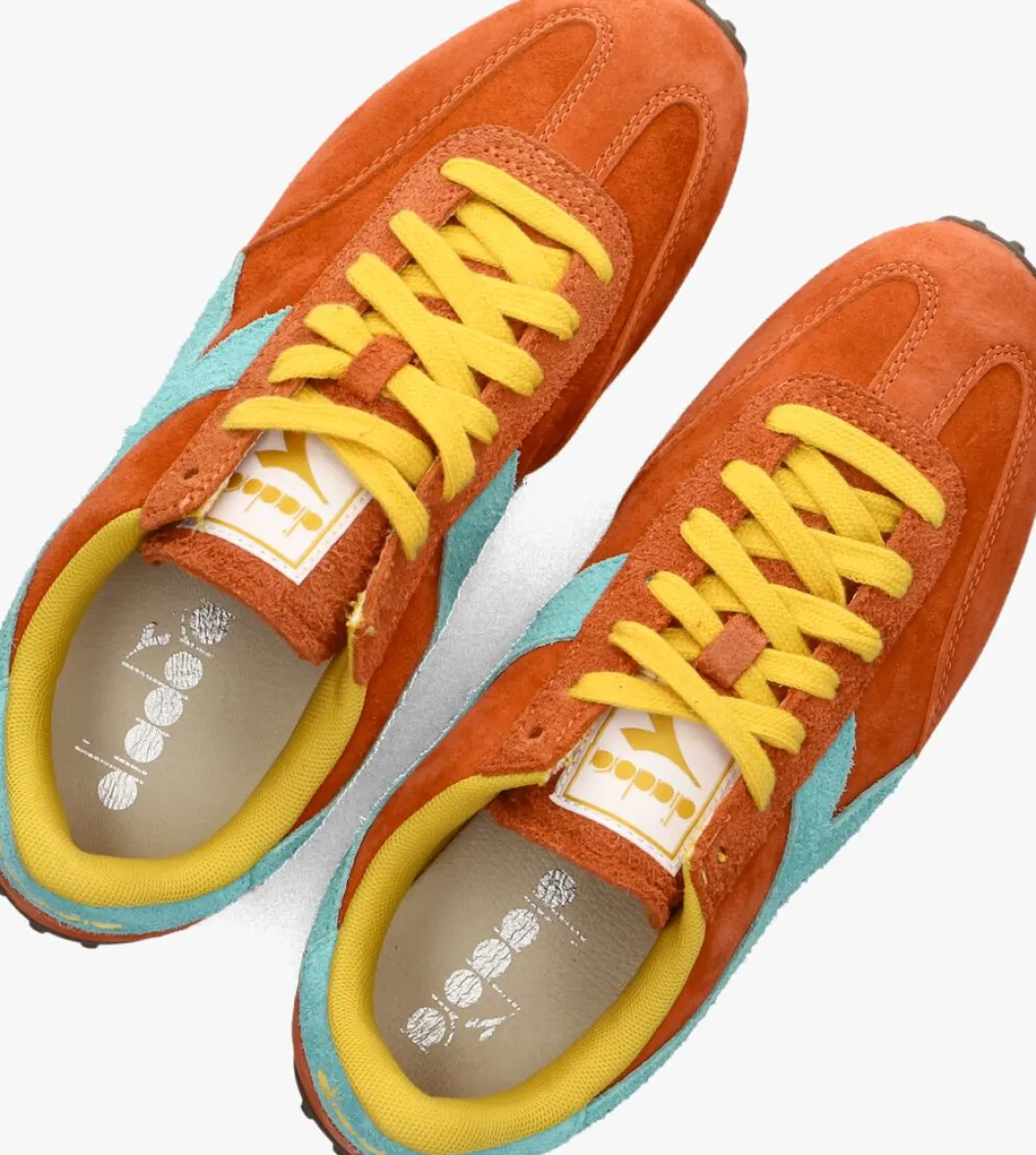 oranje diadora heritage lage sneakers rally s