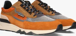 oranje floris van bommel lage sneakers sfm-10234 de zager