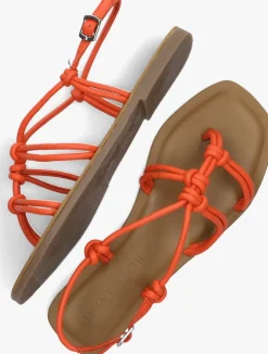 oranje lina locchi platte sandalen l1285