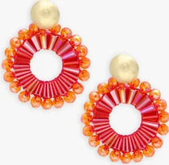 oranje lott. gioielli sieraad si open circle double beads s