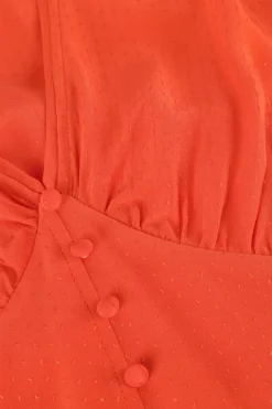 oranje second female maxi jurk emuanuelle slim dress