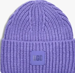 paarse ugg muts chunky rib beanie