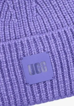 paarse ugg muts chunky rib beanie