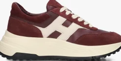 rode hogan lage sneakers h669 allacciato h