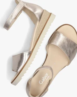 roségouden gabor sandalen met hak 780.2