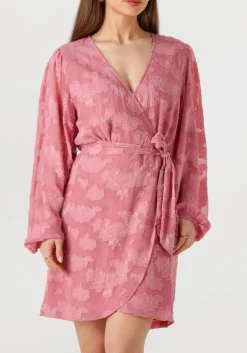 roze aaiko mini jurk eloise chiffon flower pes 509