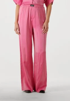 roze alix the label pantalon ladies woven shine wide leg pants