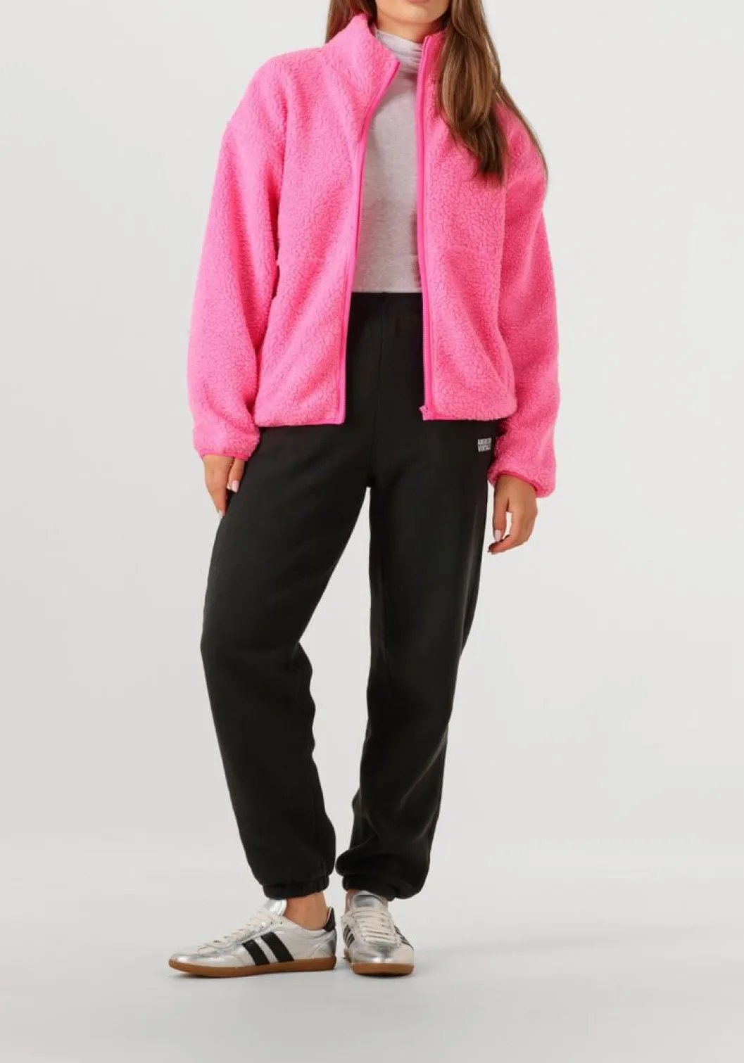 roze american vintage faux fur jas hoktown woman