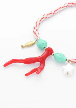 roze bonnie studios sieraad pendant party red necklace