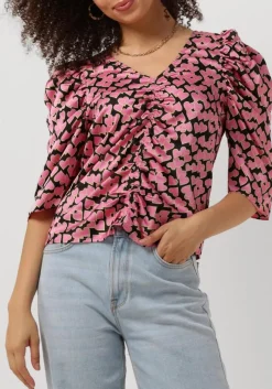 roze co'couture blouses flashy heart drape blouse