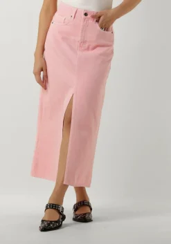 roze co'couture midirok vika dye slit skirt