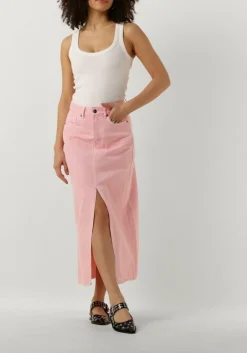 roze co'couture midirok vika dye slit skirt