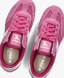 roze diadora heritage lage sneakers rally