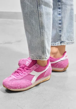 roze diadora heritage lage sneakers rally