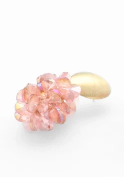 roze lott. gioielli oorbellen thick oval crystal sequins