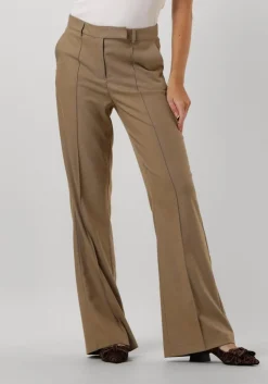 taupe aaiko flared broek chantalle twill vis 350