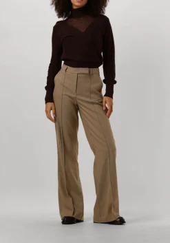 taupe aaiko flared broek chantalle twill vis 350