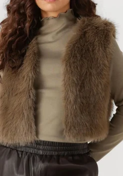 taupe aimee the label gilet isla