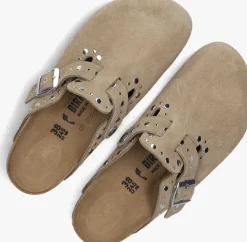 taupe birkenstock instappers boston rivet