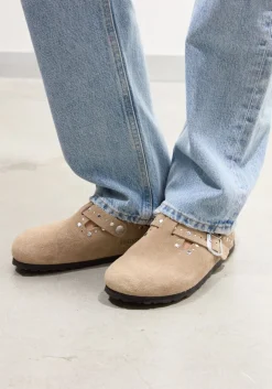 taupe birkenstock instappers boston rivet