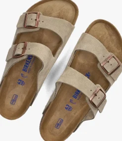taupe birkenstock slippers arizona sue