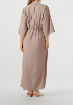 taupe co'couture maxi jurk heracc knot dress