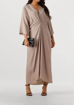 taupe co'couture maxi jurk heracc knot dress